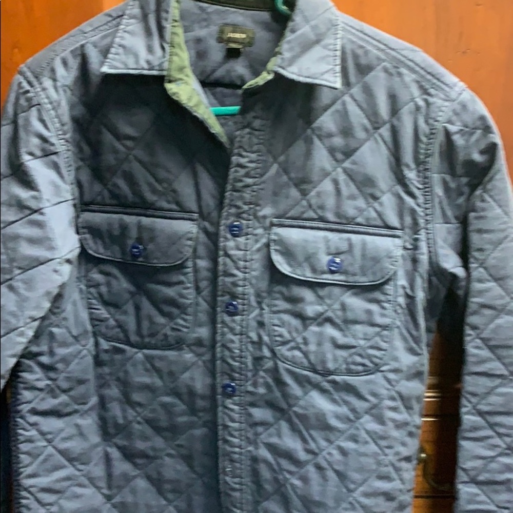 Mens quilted jacket J Crew XS blue